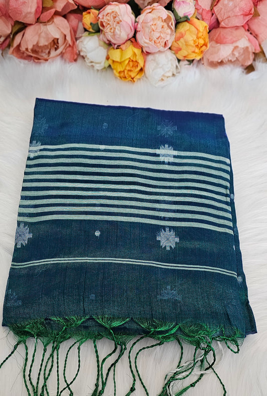 Beautiful dual shade tissue Silk saree