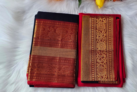 Premium Kanchi cotton unstitched dhavani set💕