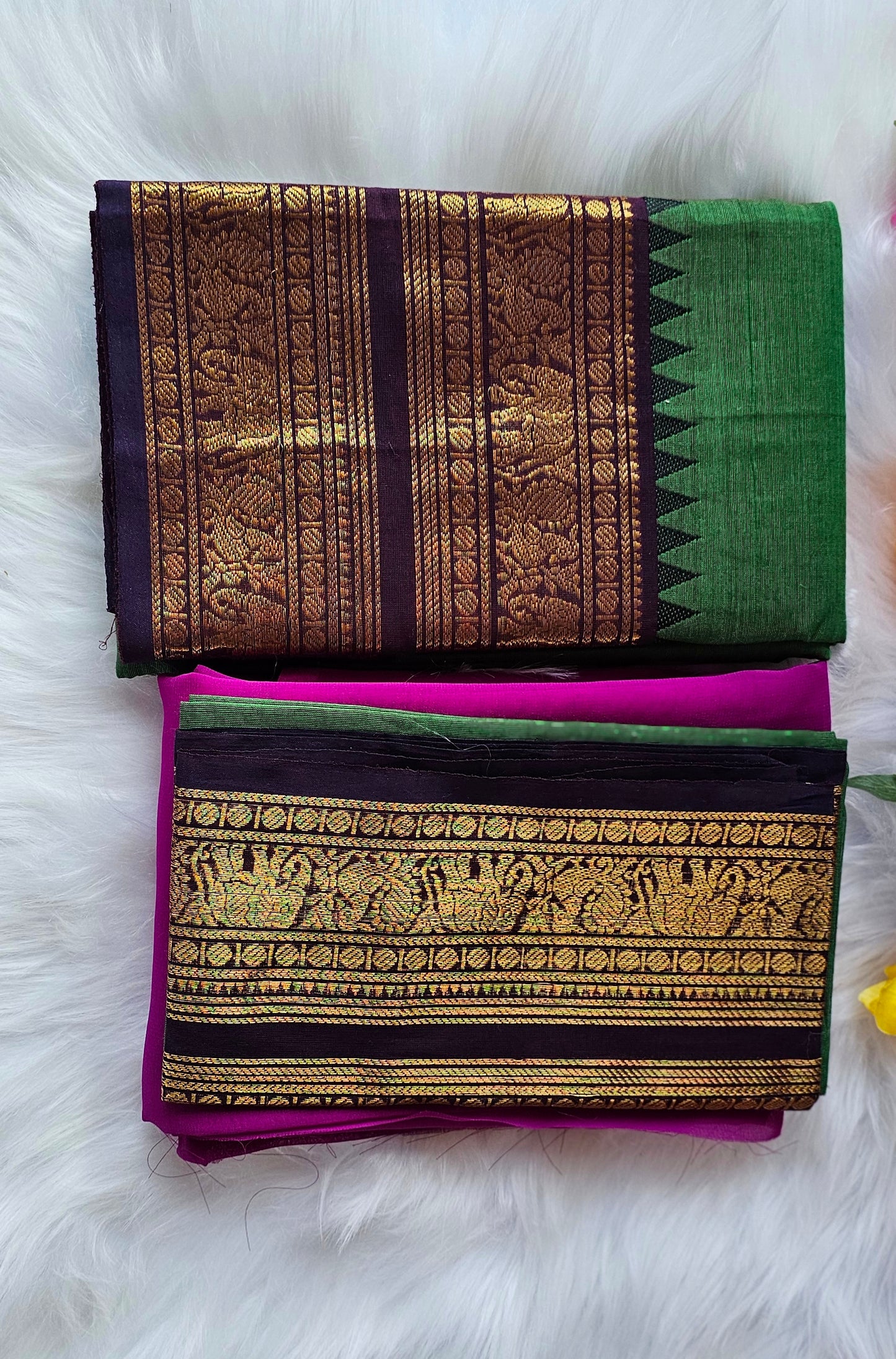 Premium Kanchi cotton unstitched dhavani set💕