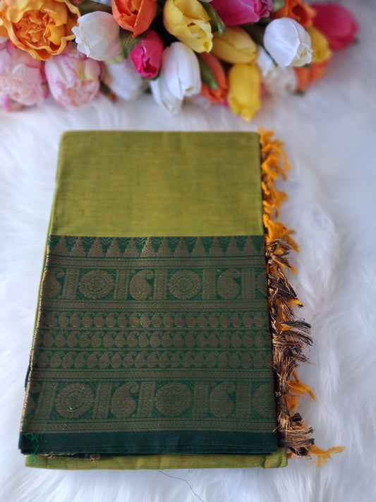 Premium handloom Kanchi cotton unstitched kurti and dupatta 💕