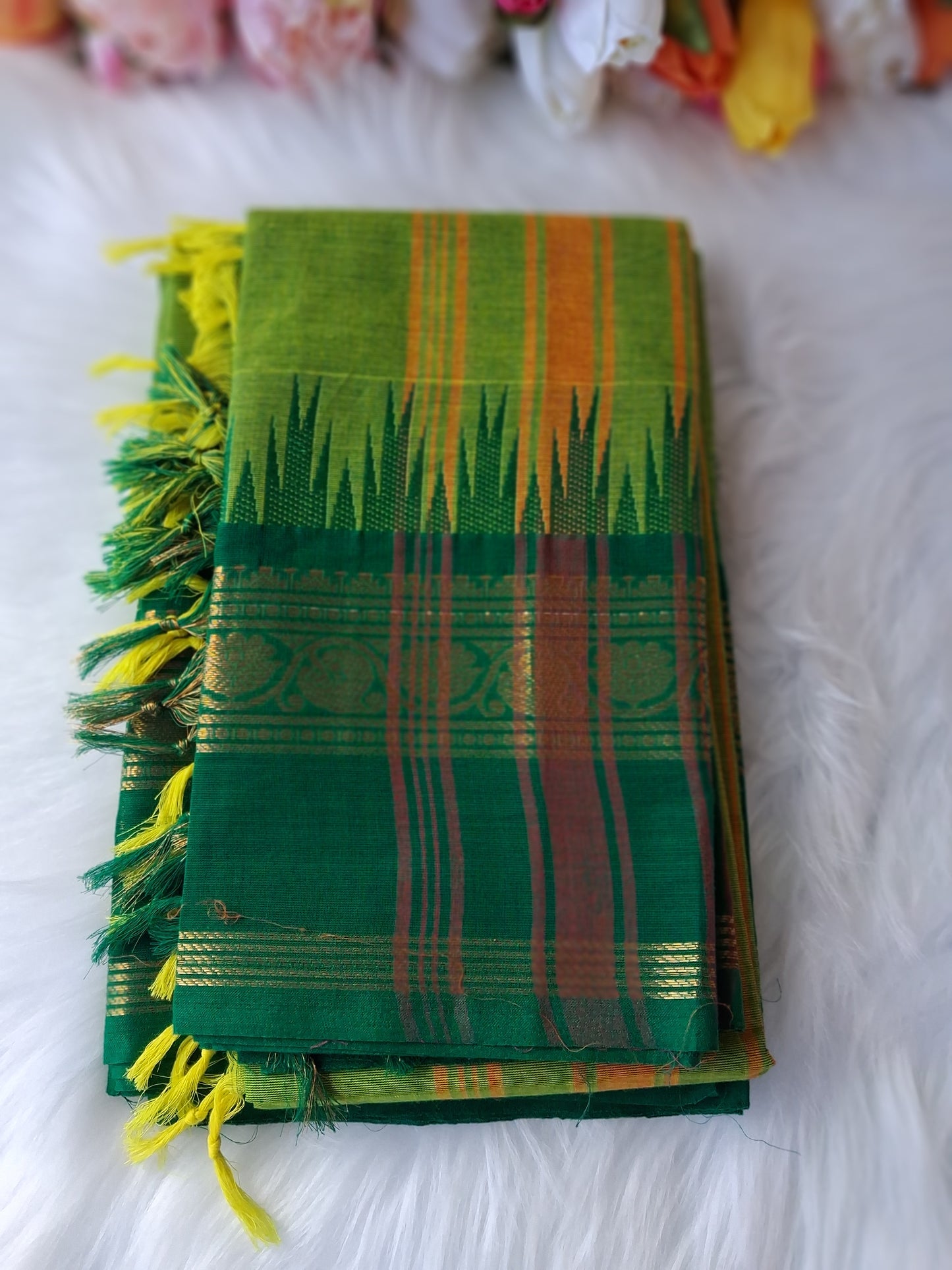 Premium handloom Kanchi cotton unstitched kurti and dupatta 💕