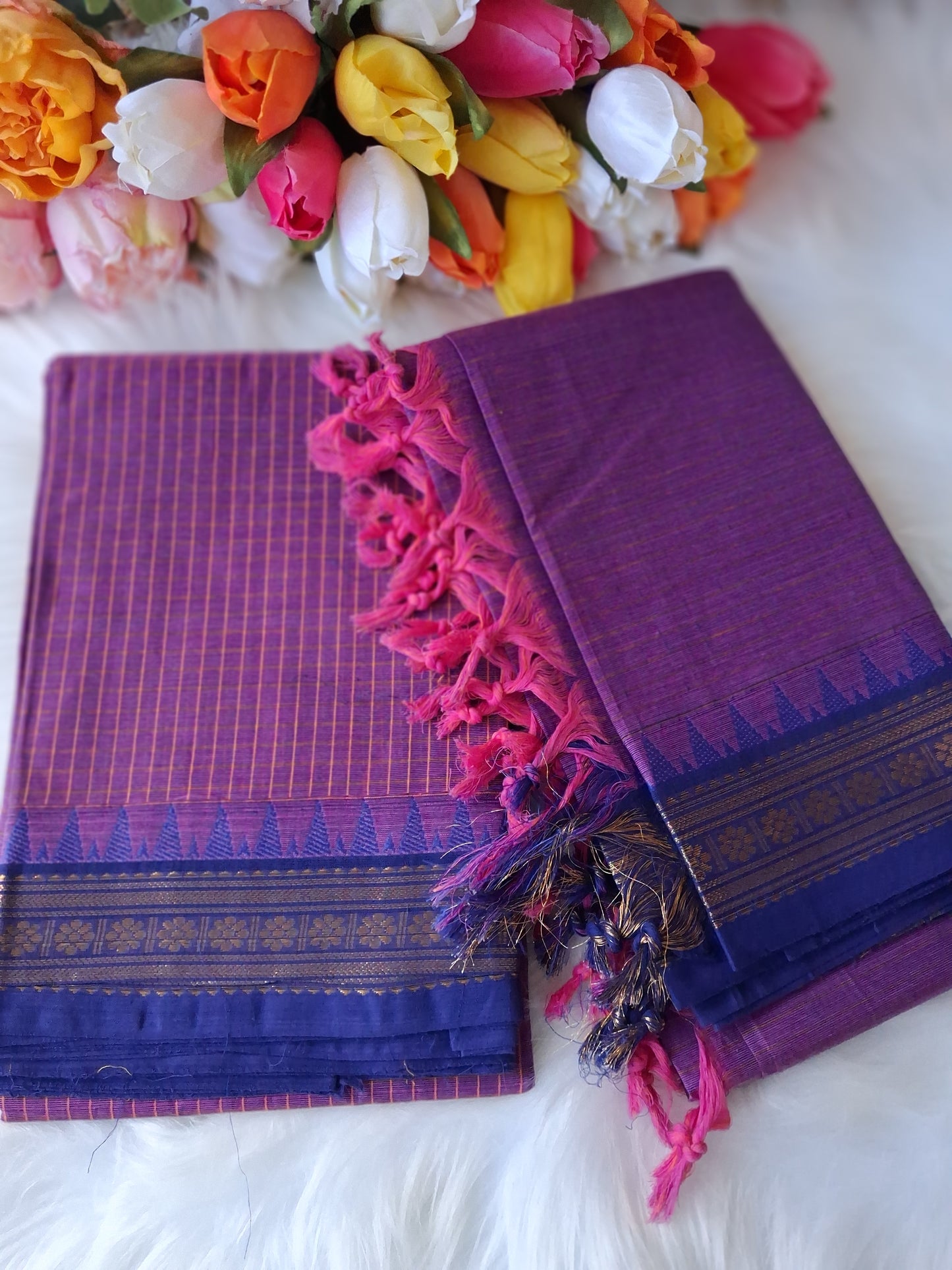Premium handloom Kanchi cotton unstitched kurti and dupatta 💕