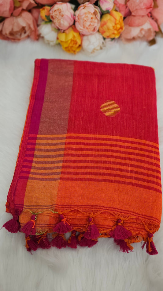 Stunning  khadi cotton  saree