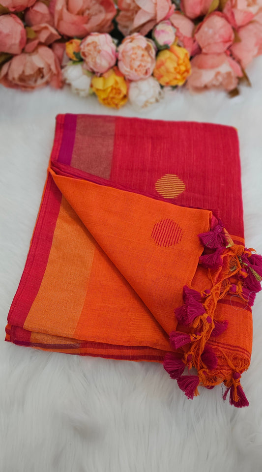 Stunning  khadi cotton  saree