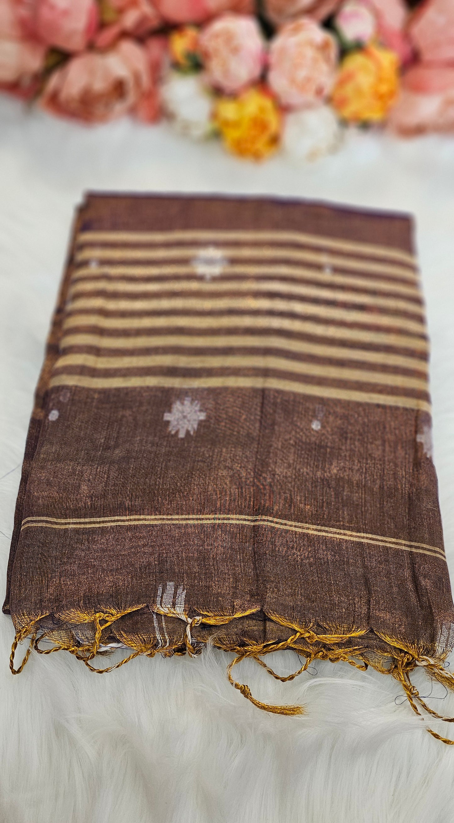 Beautiful dual shade  tissue  Silk  saree