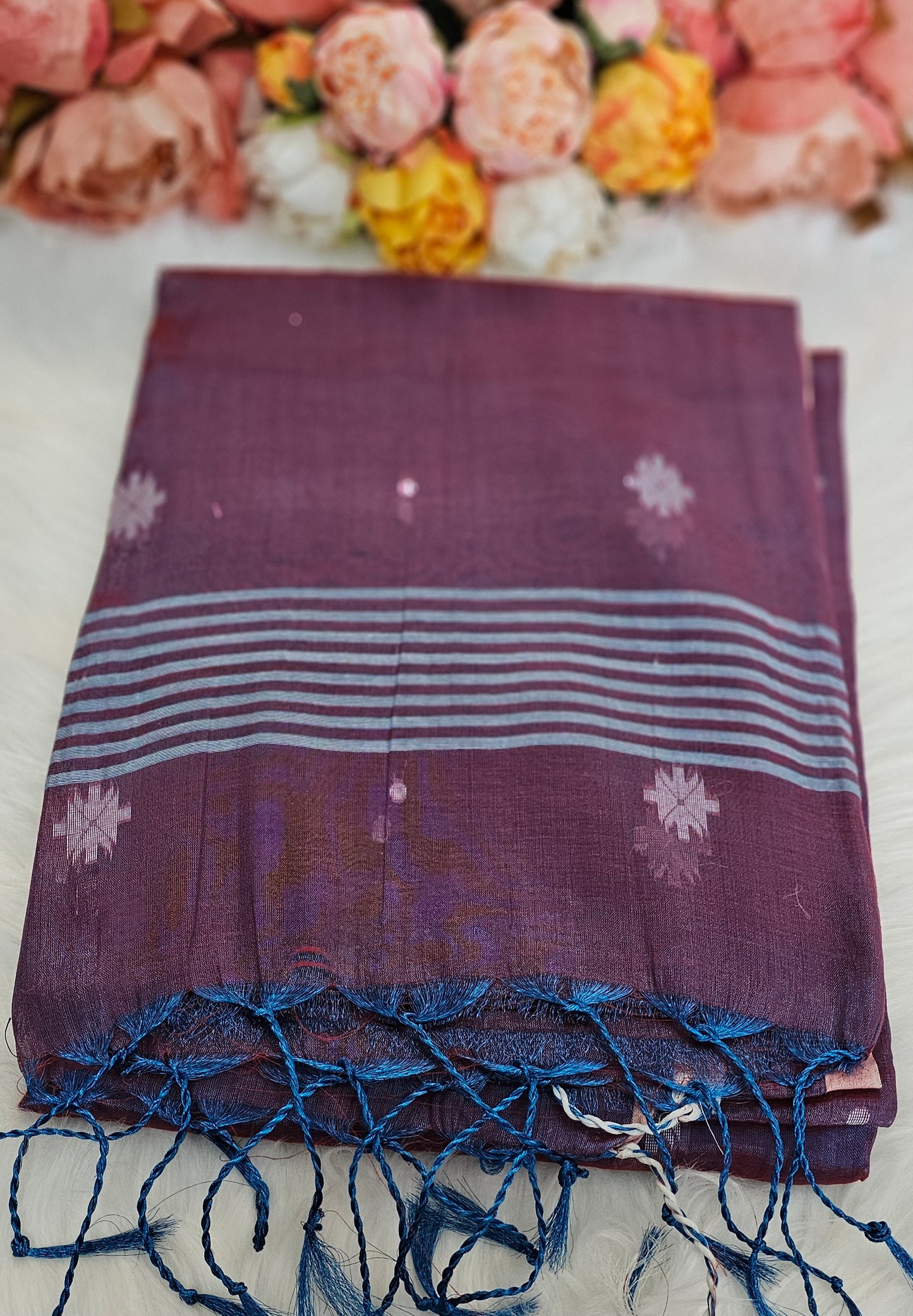 Beautiful dual shade  tissue  Silk  saree