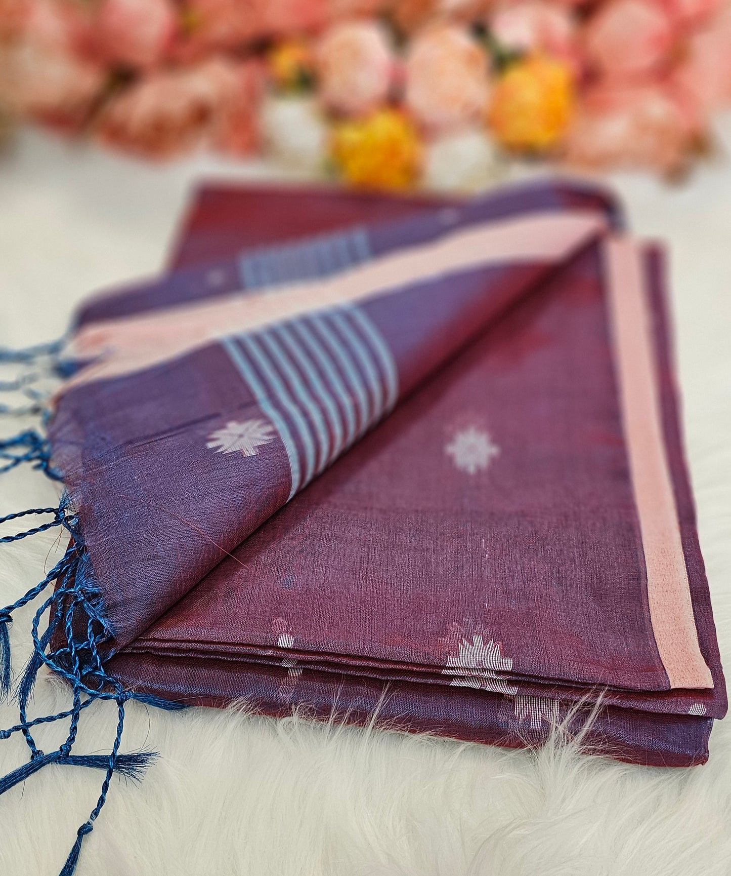Beautiful dual shade  tissue  Silk  saree