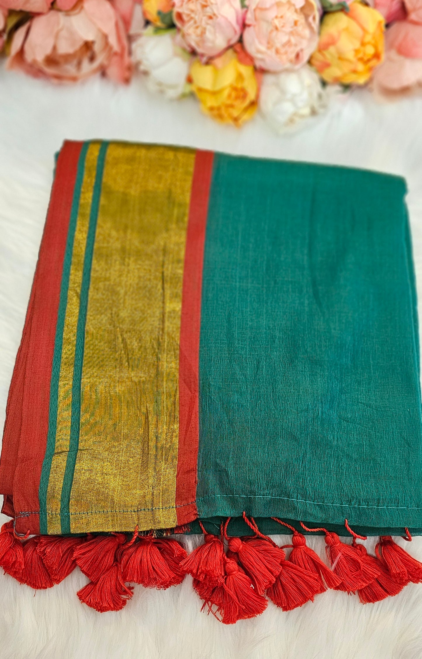 Vishu special mulmul saree