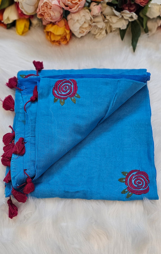 Premium embroidered cotton  sarees