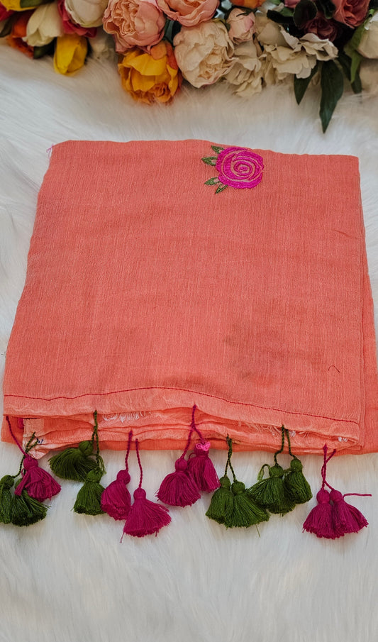 Premium embroidered cotton  sarees