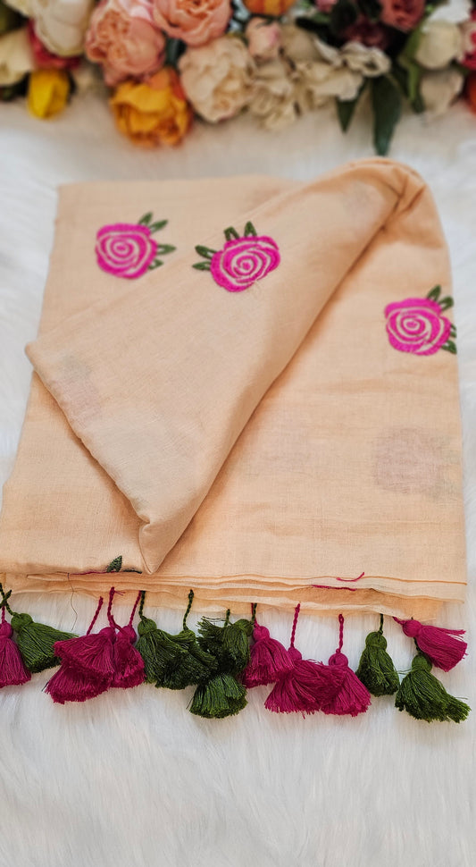 Premium embroidered cotton  sarees