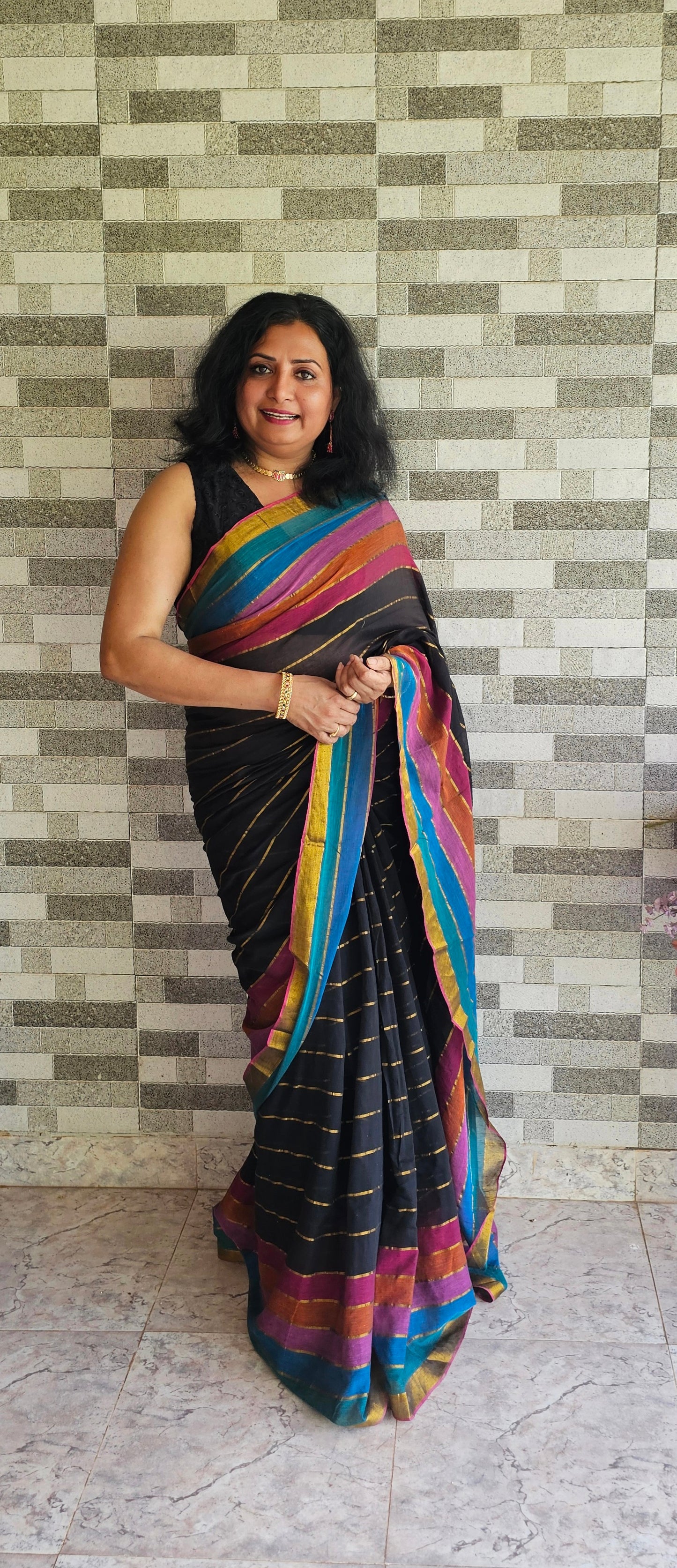 Stunning Multicoloured  saree