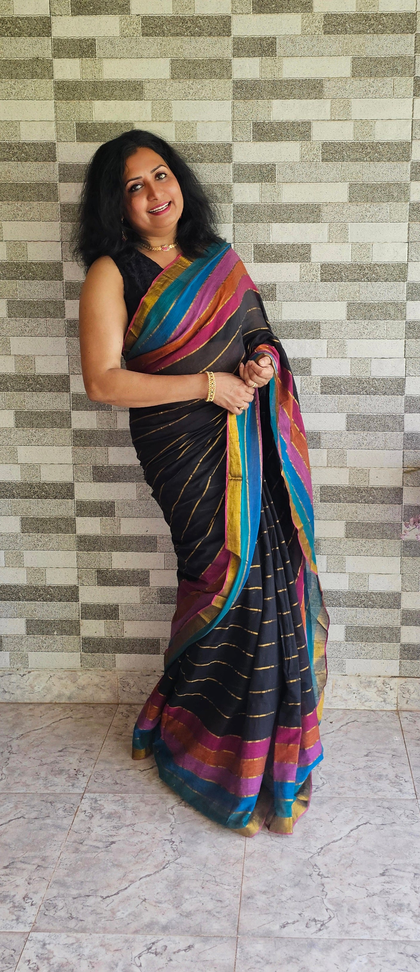 Stunning Multicoloured  saree