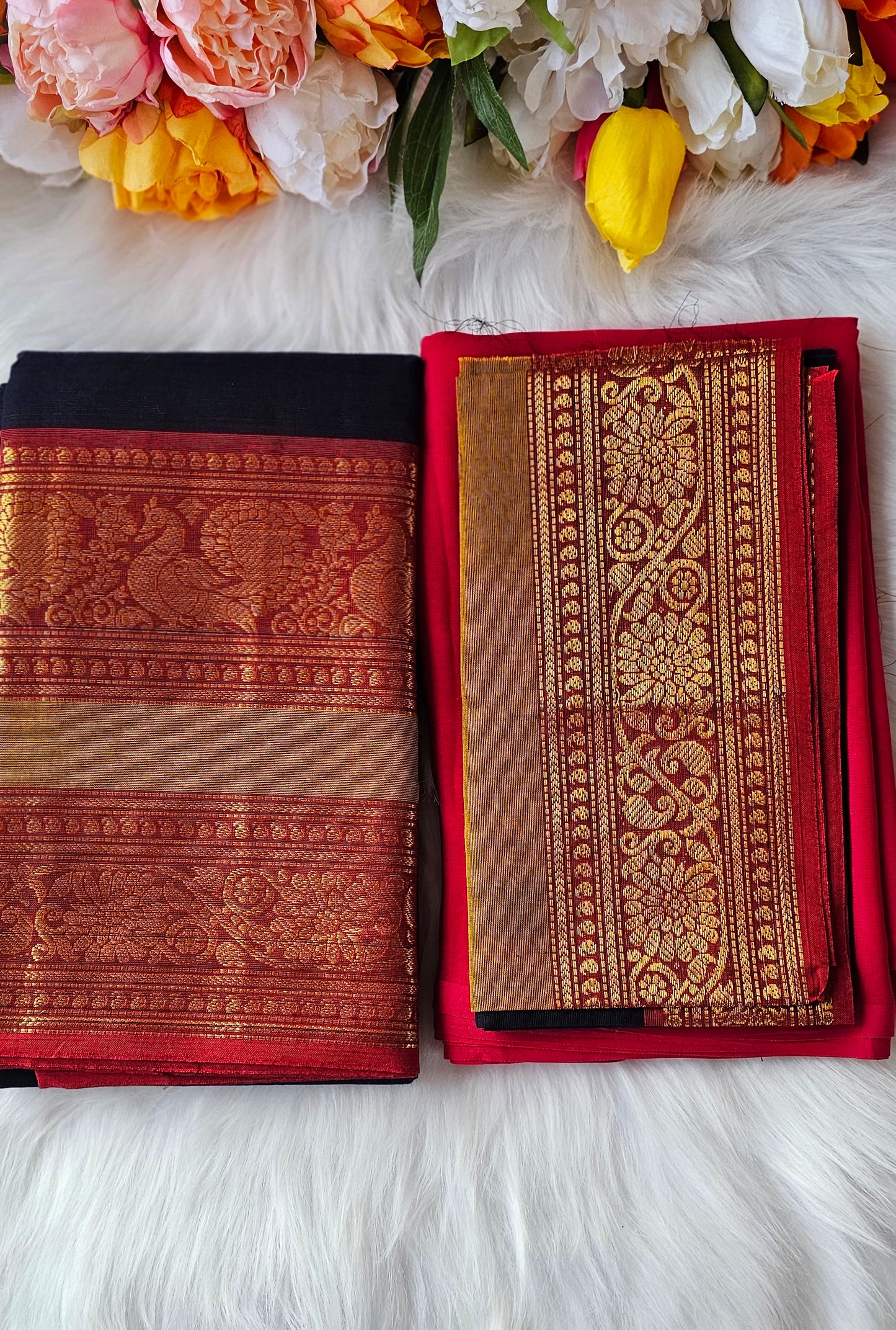 Premium Kanchi cotton unstitched dhavani set💕