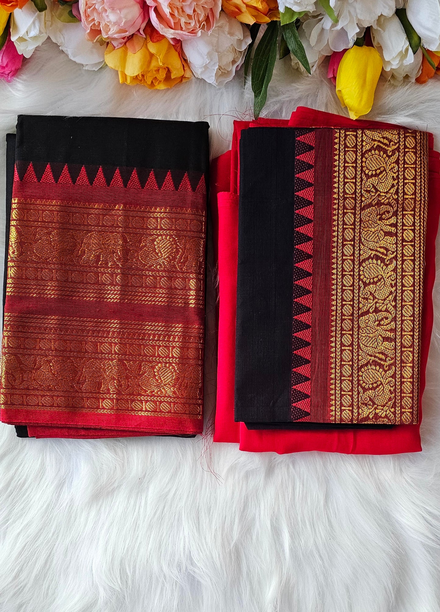 Premium Kanchi cotton unstitched dhavani set💕