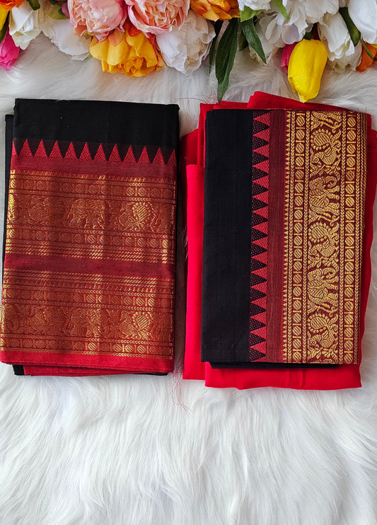 Premium Kanchi cotton unstitched dhavani set💕
