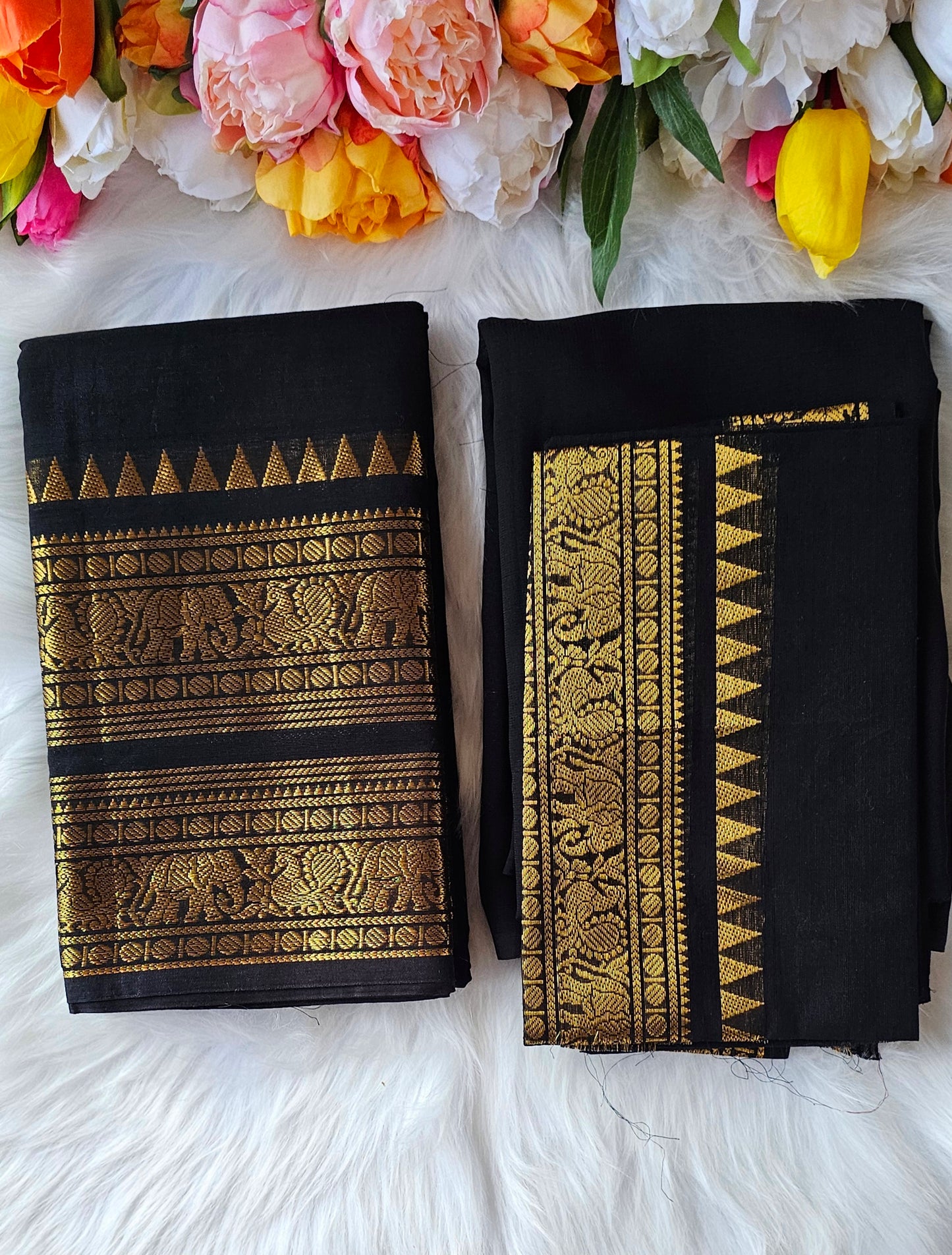 Premium Kanchi cotton unstitched dhavani set💕