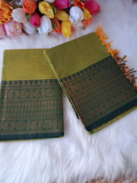 Premium handloom Kanchi cotton unstitched  kurti and dupatta 💕