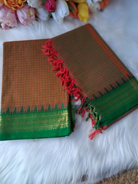 Premium handloom Kanchi cotton unstitched  kurti and dupatta 💕