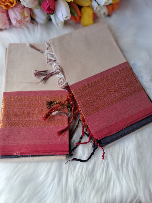 Premium handloom Kanchi cotton unstitched  kurti and dupatta 💕