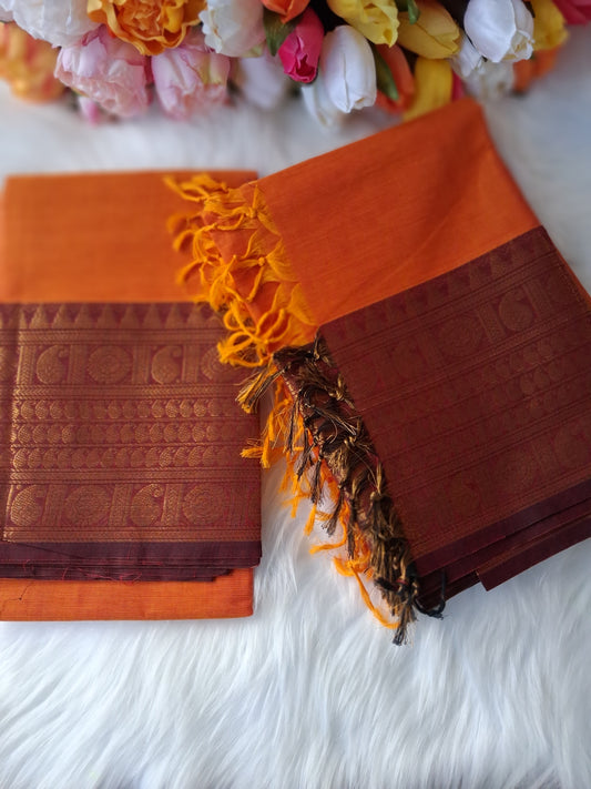 Premium handloom Kanchi cotton unstitched  kurti and dupatta 💕