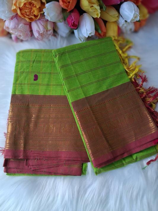 Premium handloom Kanchi cotton unstitched  kurti and dupatta 💕