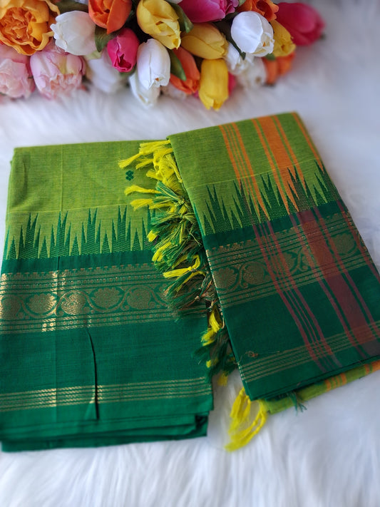 Premium handloom Kanchi cotton unstitched  kurti and dupatta 💕