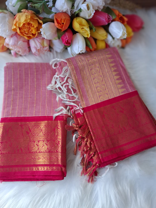 Premium handloom Kanchi cotton unstitched  kurti and dupatta 💕