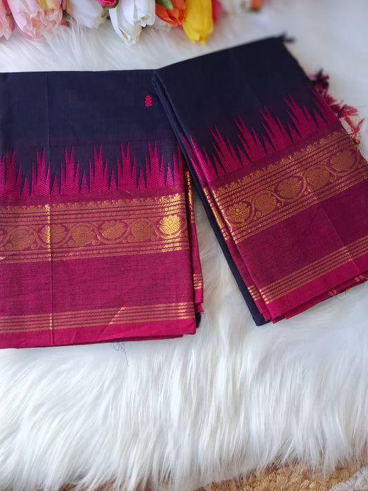 Premium handloom Kanchi cotton unstitched  kurti and dupatta 💕