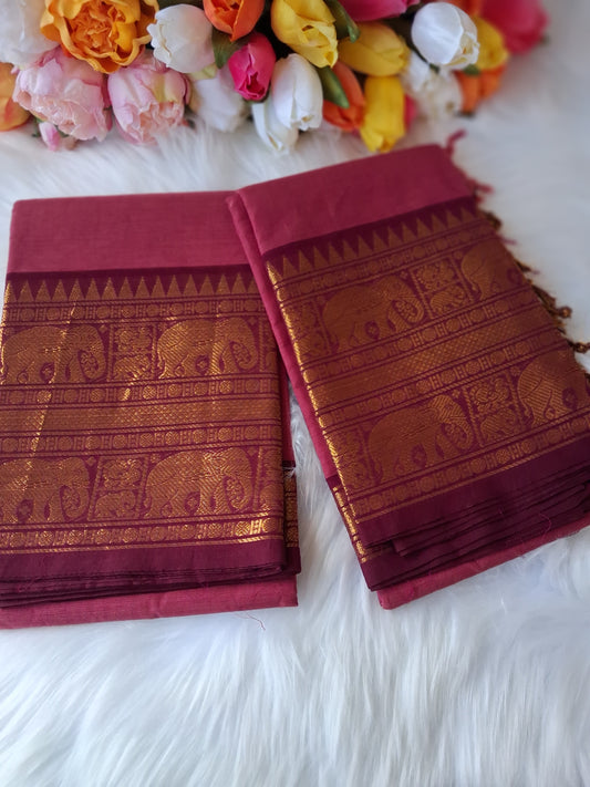 Premium handloom Kanchi cotton unstitched  kurti and dupatta 💕