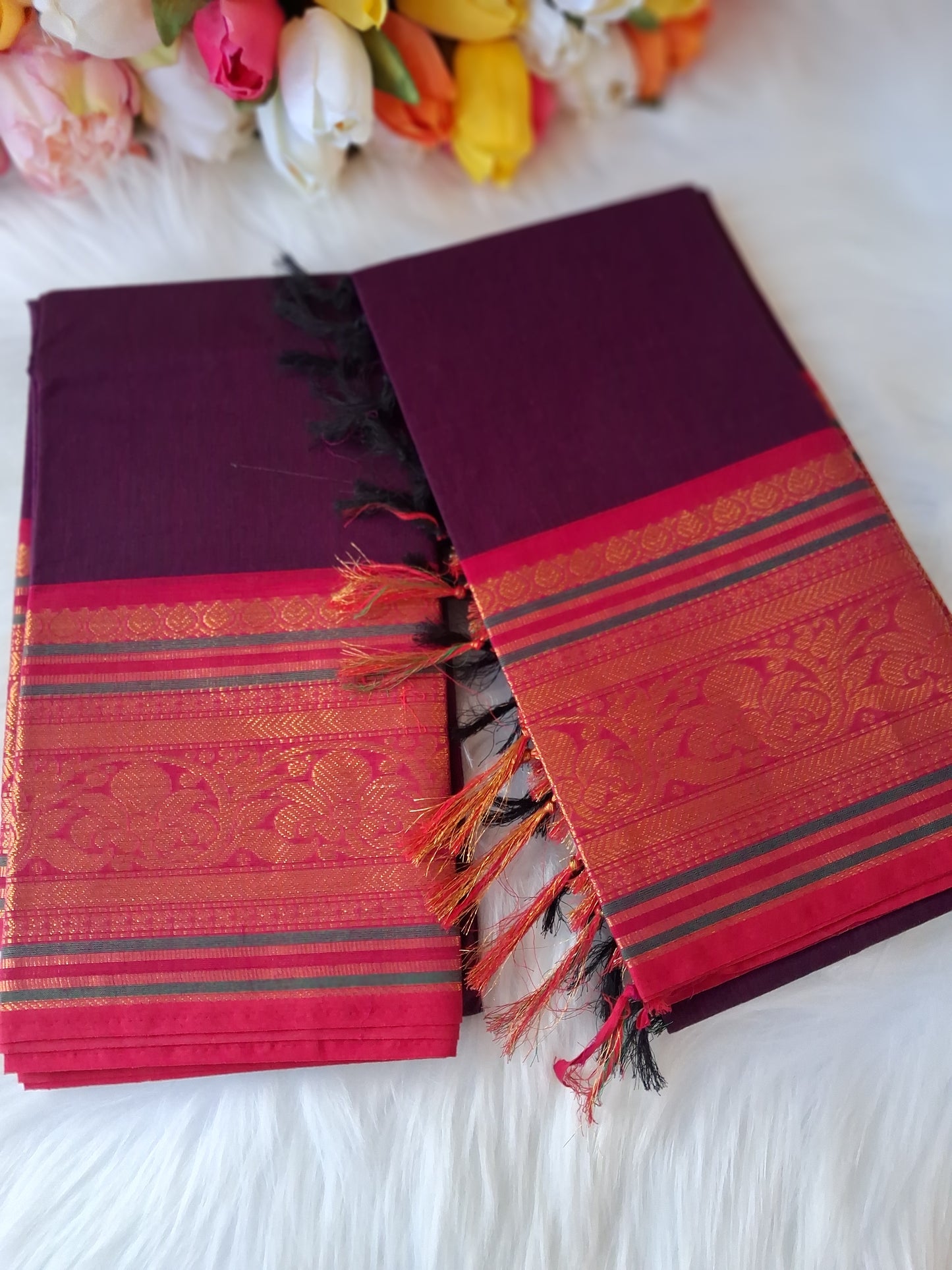 Premium handloom Kanchi cotton unstitched  kurti and dupatta 💕
