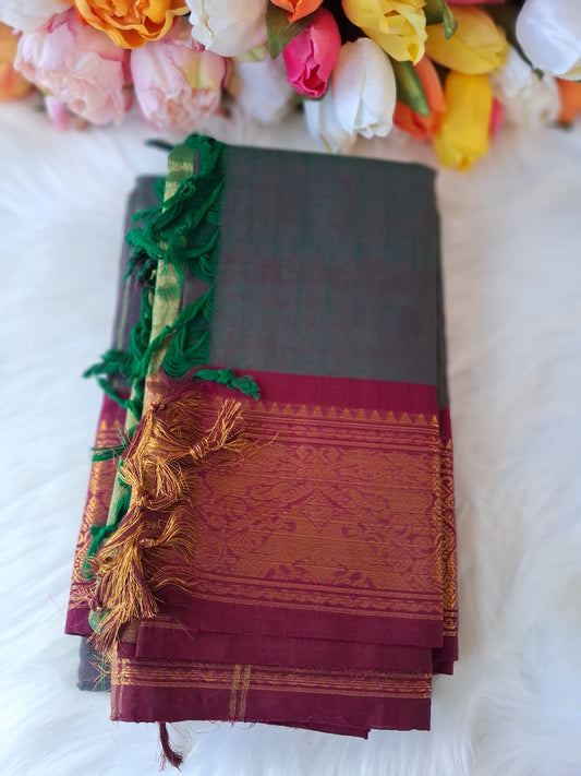 Premium handloom Kanchi cotton unstitched  kurti and dupatta 💕