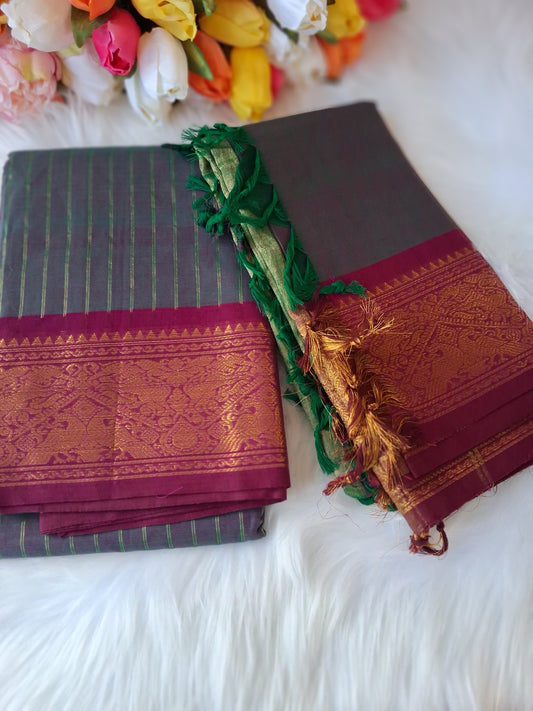 Premium handloom Kanchi cotton unstitched  kurti and dupatta 💕