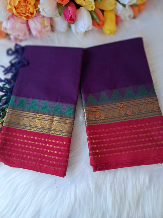 Premium handloom Kanchi cotton unstitched  kurti and dupatta 💕